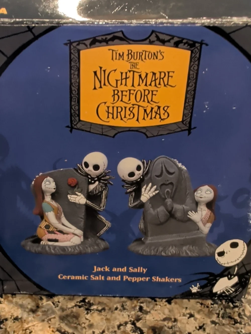 Jack and Sally Ceramic Salt & Pepper Shakers (